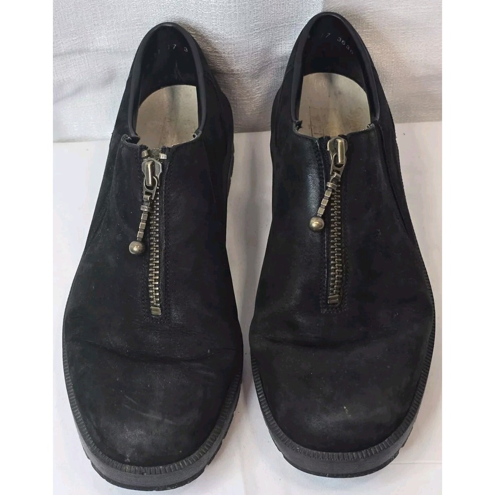 Reiker Antistress Womens Shoes Black Size EU 38 US 7.5 Suede Half Zip Shoes